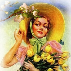 весна, женщины, цветы