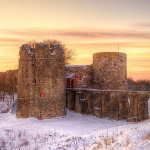 Копорье, крепость, зима