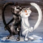 Стихи о домашних кошках: Черная и Белая