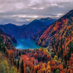 природа, горы, озеро